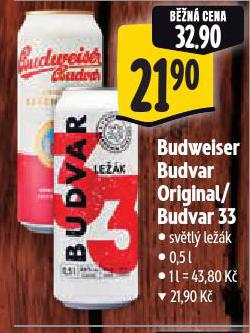 PIVO BUDWEISER BUDVAR