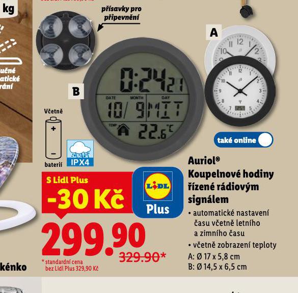 KOUPELNOV� HODINY ��ZEN� R�DIOV�M SIGN�LEM