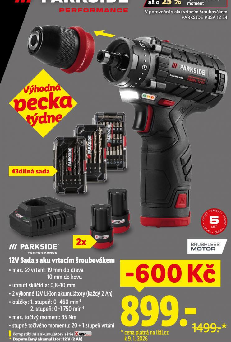 PARKSIDE SADA S AKU VRTAC�M �ROUBOV�KEM