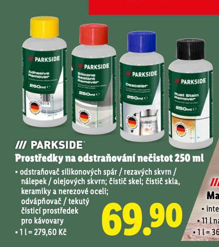 PARKSIDE PROST�EDKY NA ODSTRA�OV�N� NE�ISTOT