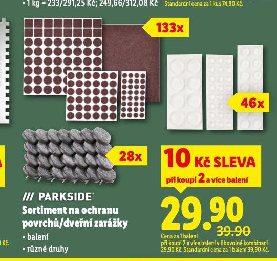 PARKSIDE SORTIMENT NA OCHRANU POVRCHŮ