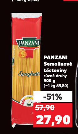 PANZANI SEMOLINOV� T�STOVINY