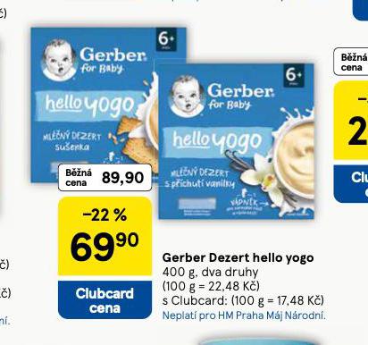 GERBER DEZERT HELLO YOGO