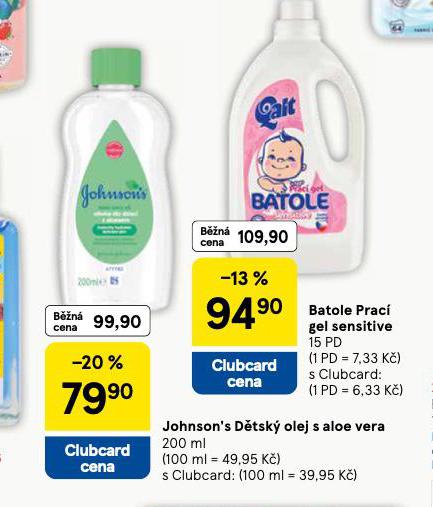 JOHNSON�S D�TSK� OLEJ S ALOE VERA