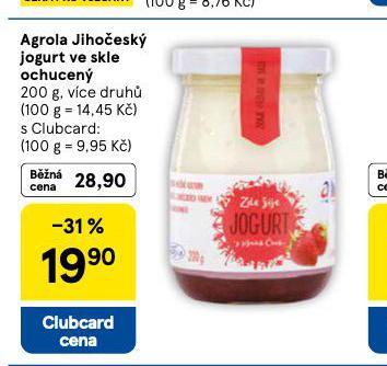 AGROLA JIHO�ESK� JOGURT VE SKLE OCHUCEN�