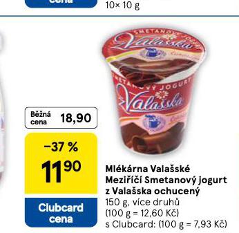 SMETANOV� JOGURT Z VALA�SK�HO MEZI����