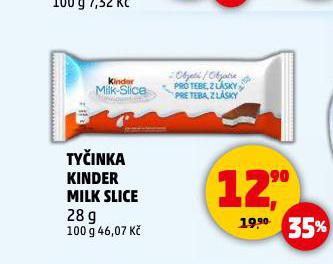 TY�INKA KINDER MILK SLICE