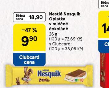 NESTL� NESQUIK OPLATKA V ML��N� �OKOL�D�