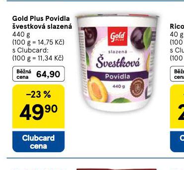GOLD PLUS POVIDLA �VESTKOV� SLAZEN�