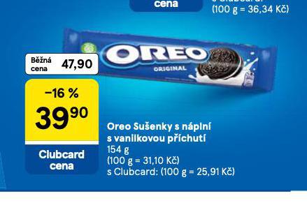 OREO SU�ENKY S N�PLN� S VANILKOVOU P��CHUT�