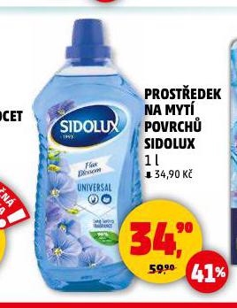 SIDOLUX PROST�EDEK NA MYT� POVRCH�