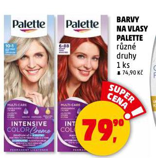 PALETTE BARVA NA VLASY
