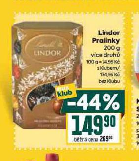 LINDOR PRALINKY
