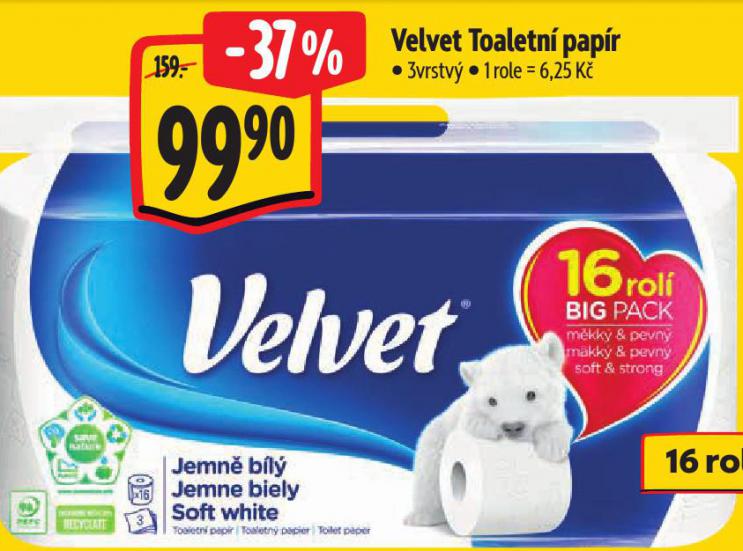 VELVET TOALETN� PAP�R