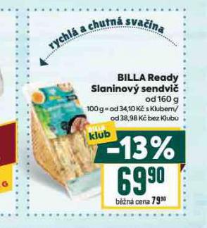 BILLA READY SLANINOV� SENDVI�