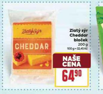 ZLAT� S�R CHEDDAR BLO�EK