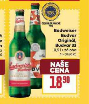 PIVO BUDWEISER BUDVAR ORIGINAL