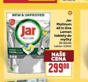 JAR PLATINUM ALL IN ONE LEMON TABLETY DO MY�KY