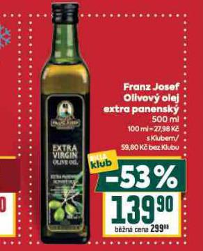 FRANZ JOSEF OLIVOV� OLEJ EXTRA PANENSK�