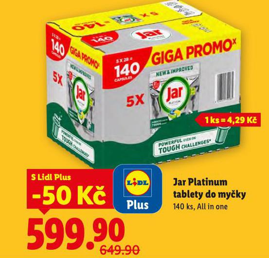 JAR TABLETY DO MYČKY