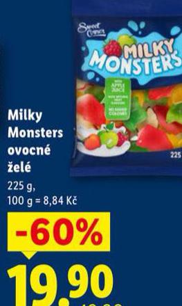 MILKY MONSTERS OVOCNÉ ŽELÉ