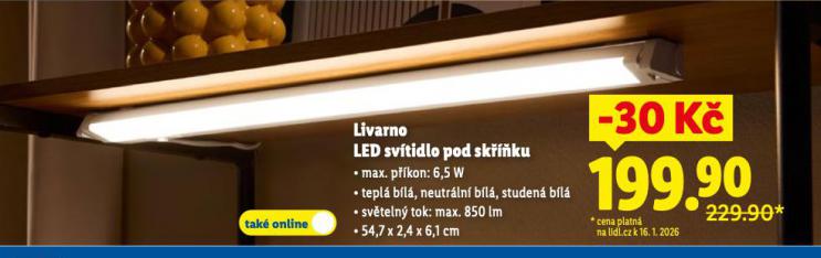 LED SVÍTIDLO POD SKŘÍŇKU