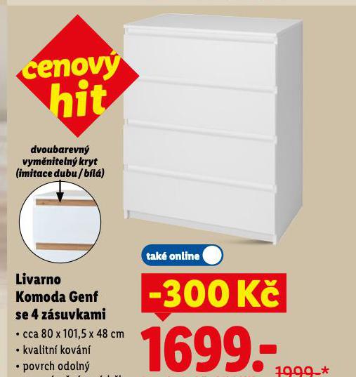 KOMODA GENF SE 4 Z�SUVKAMI