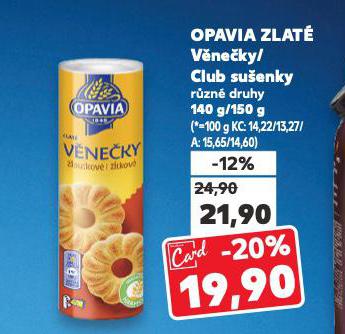 OPAVIA ZLAT� V�NE�KY