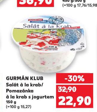 GURM�N KLUB POMAZ�NKA � LA KRAB S JOGURTEM