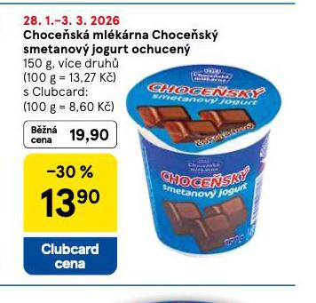 CHOCE�SK� SMETANOV� JOGURT OCHUCEN�
