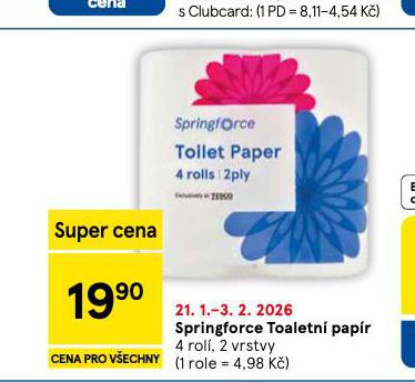 SPRINGFORCE TOALETN� PAP�R