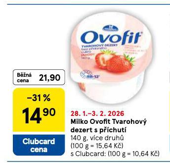 MILKO OVOFIT TVAROHOV� DEZERT S P��CHUT�