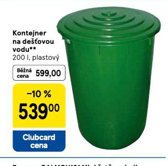 KONTEJNER NA D̊�OVOU VODU