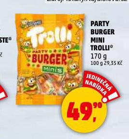 PARTY BURGER MINI TROLLI