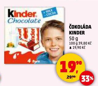 ČOKOLÁDA KINDER