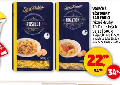 VAJE�N� T�STOVINY SAN FABIO