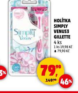 GILLETTE HOL�TKA SIMPLY VENUS3
