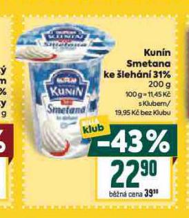 KUN�N  SMETANA KE �LEH�N� 31%