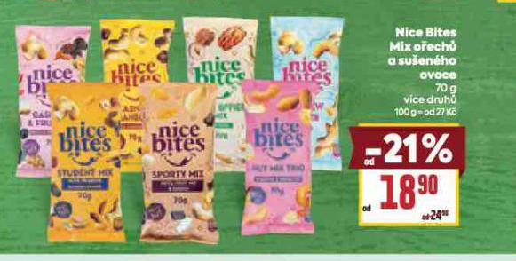 NI CE BITES MIX O�ECH� A SU�EN�HO OVOCE