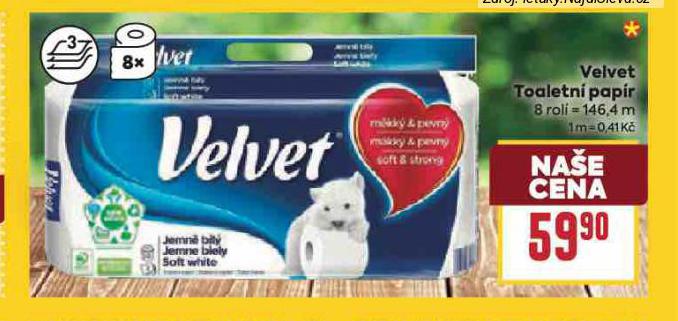 VELVET TOALETN� PAP�R