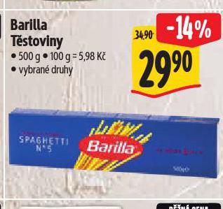 BARILLA TĚSTOVINY
