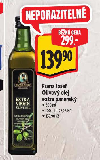 FRANZ JOSEF OLIVOV� OLEJ EXTRA PANENSK�