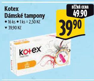 KOTEX D�MSK� TAMPONY