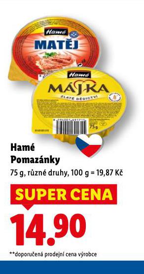 HAMÉ POMAZÁNKY