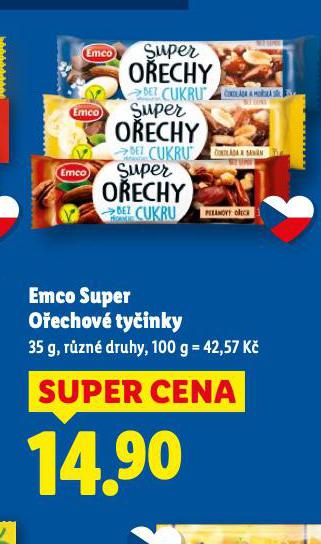 EMCO SUOER OŘECHOVÉ TYČINKY