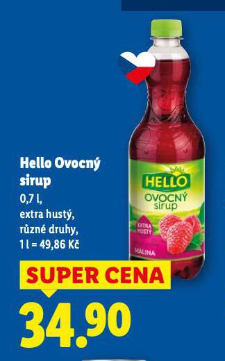 HELLO OVOCNÝ SIRUP