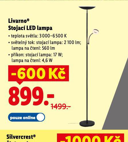 STOJACÍ LED LAMPA