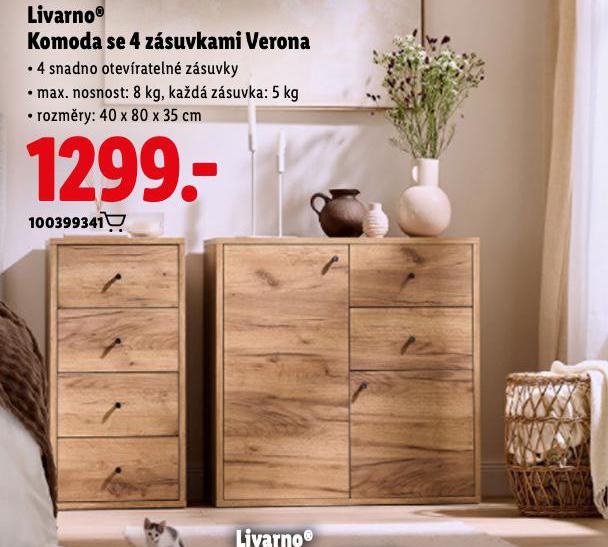 KOMODA SE 4 Z�SUVKAMI