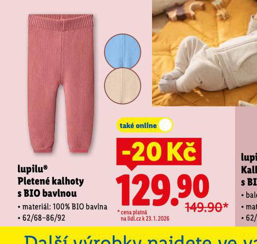 PLETENÉ KALHOTY S BIO BAVLNOU