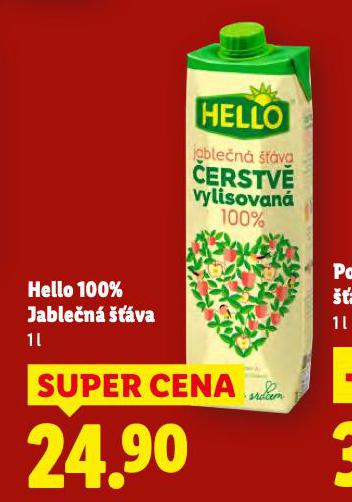 HELLO 100% JABLEČNÁ ŠŤÁVA